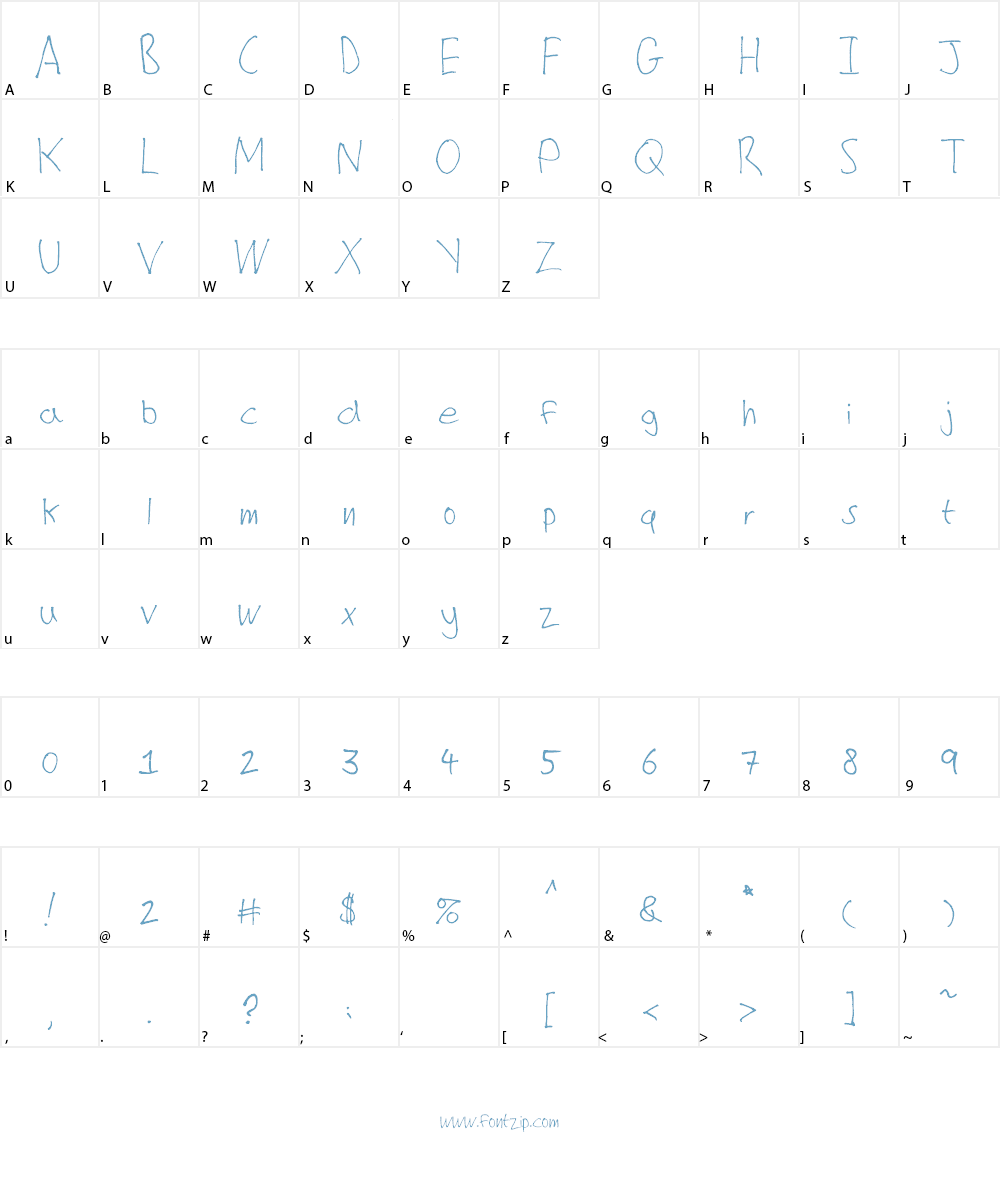Christopher's Scribble Font Character
